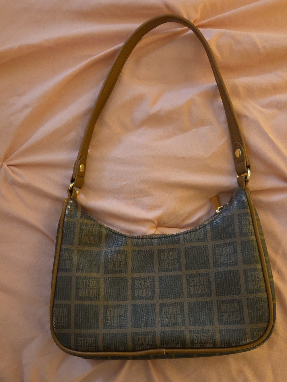 Steve Madden Brown Logo Hobo Shoulder Bag